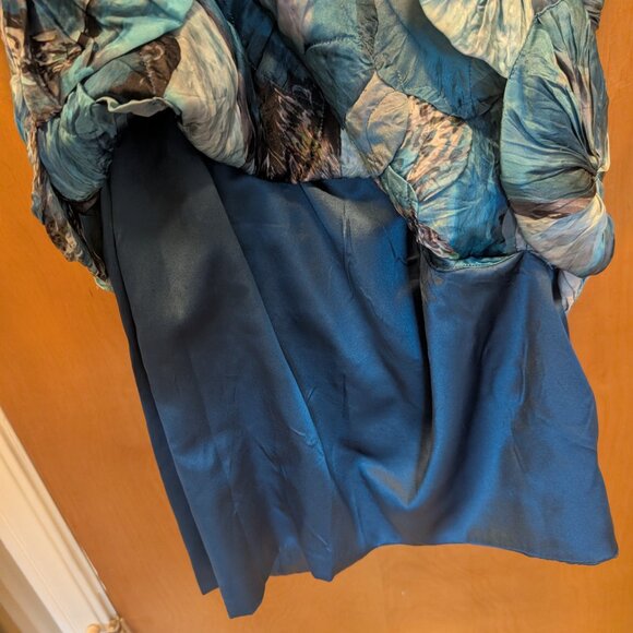 *$4,800 CARLOS MIELE STUNNING SILK BLUE FLOWER DRESS GOWN RUNWAY US 6, IT 42 - Picture 12 of 12